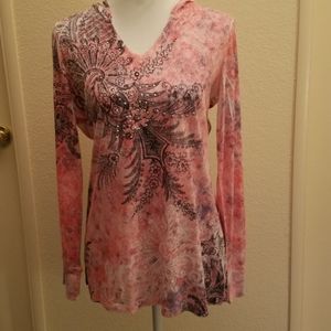 Style & Co Long Sleeve Top with Hood
